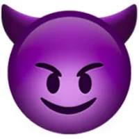 Demon happy emoji