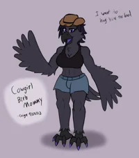 Cowgirl bird mommy