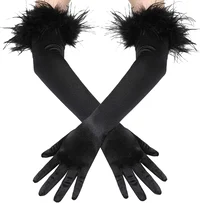 Long black gloves