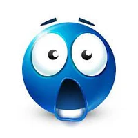 a shocked blue face