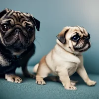 PUG WITH BABYS