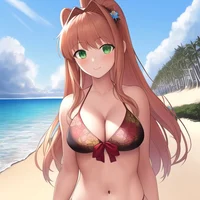 DDLC Beach Monika