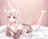 Pet rabbit girl