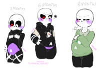 Pregnant cross sans