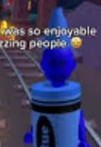 Blue crayon