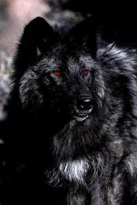 Big black wolf