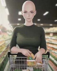 Bald girl