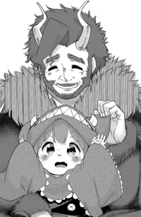 Demon dad and girl