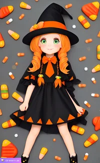 Candy Corn Witch