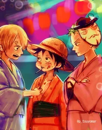 Luffy zoro y sanji 