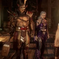 Shao Kahn and Sindel