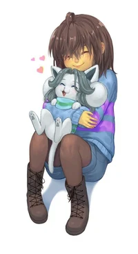 Frisk and Temmie