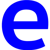 blue letter e