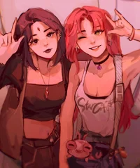 Raven y Starfire