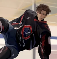 ENAMOURED Hockey guy