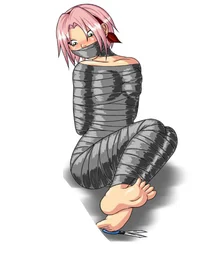 Sakura tape gagged 