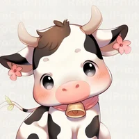 Cherry blossom cow