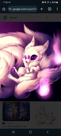 Baby nine tailed fox