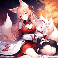 Kitsune wife and kid