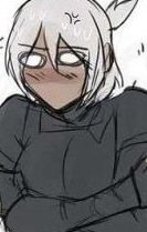 Cold female soldier