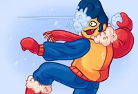 Wally entre la nieve
