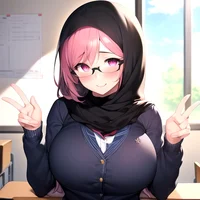 Megadere muslim girl