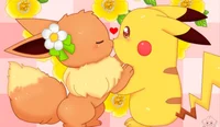 Eevee and pikachu