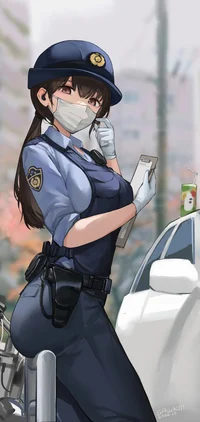 Anime cop girl