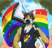 LGBTQ Anthro Wolf