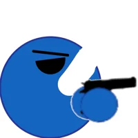 Angry blue