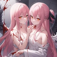 Twin vampire girls