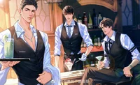 3 male bar baristas