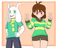 Chara and Asriel