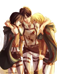 Eren Armin Mikasa