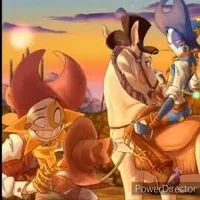 Western sun and moon