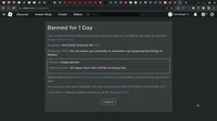 Roblox Ban for 1 day