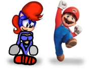 Girl Sonic and mario