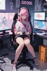 Hot gamer girl