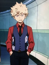 Bakugo in a suit 