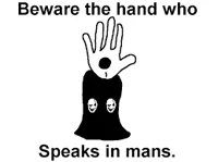 the hand who speaks 