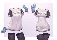 Curvy invisible girl