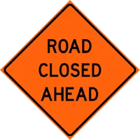Road closed ahead