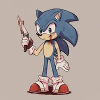 Sonic with a knife
