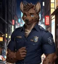 Cop hyena furry