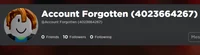 Account forgotten 99