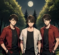 three boys camping 
