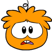 scared orange puffle