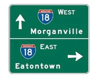 Distances Guide Sign