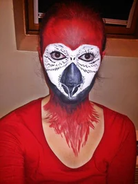 Half parrot woman 