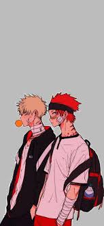 Kirishima y bakugo 